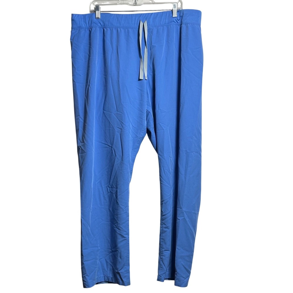 FIGS Livingston Ciel Blue Scrub Pants XXL Drawstring